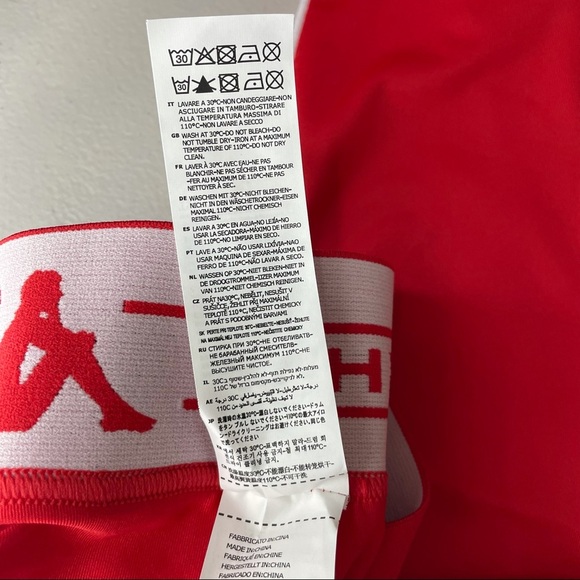 KAPPA NWT SANKE LEGGINGS FIERY RED BRIGHT WHITE - Picture 8 of 9